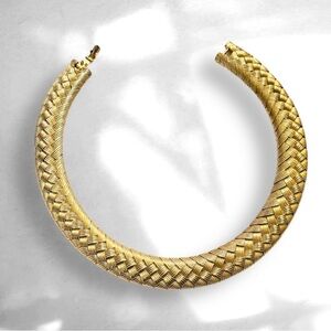 Gold-Tone Woven Collar Necklace